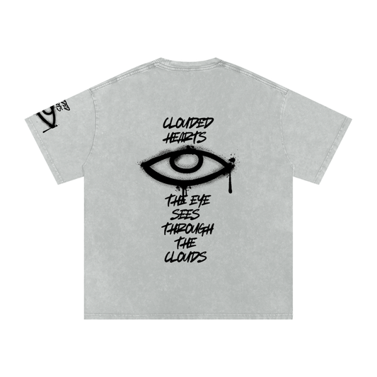 Snow Washed Oversized Cotton T-Shirt