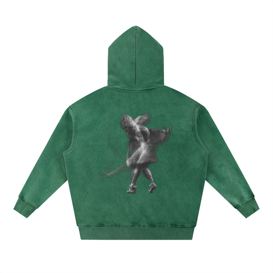 Snow Wash Fleece Oversize Hoodie