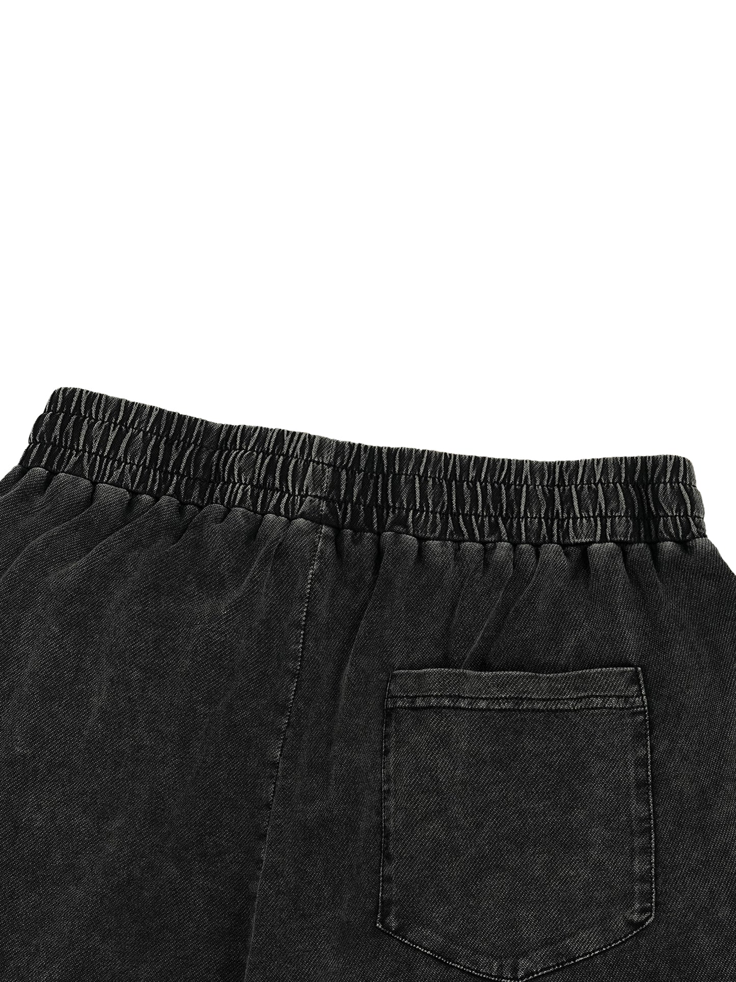 Snow Wash Drawstring Cotton Pants