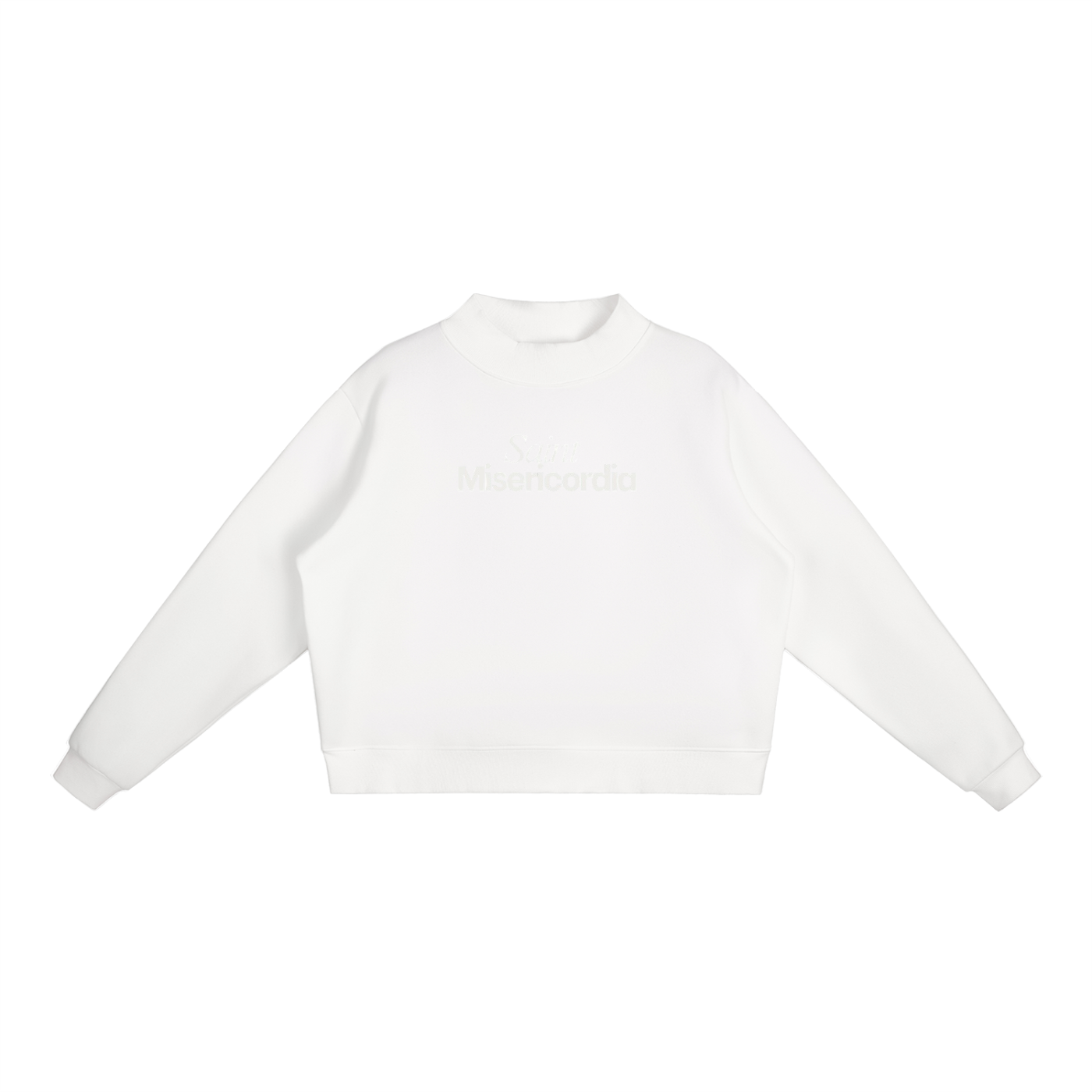 Essential Fleece Mock-Neck Crew Sweatshirt