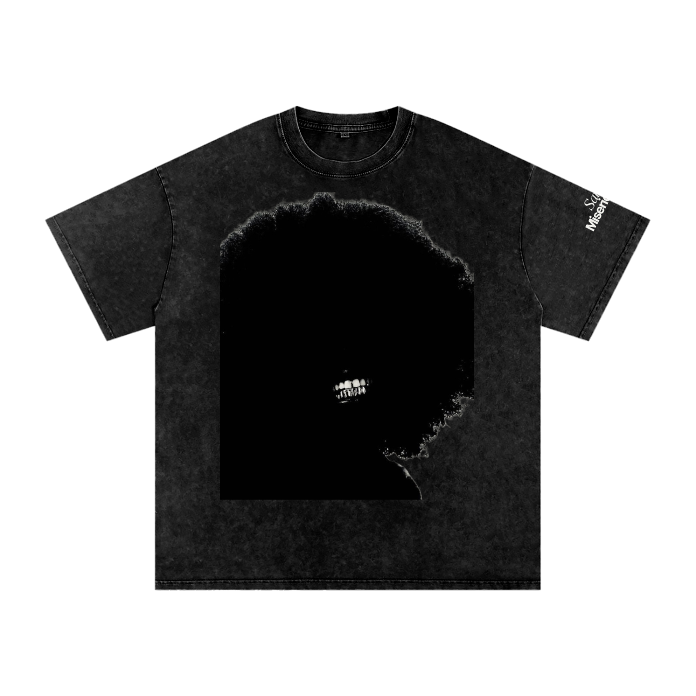 Snow Washed Oversized Cotton T-Shirt