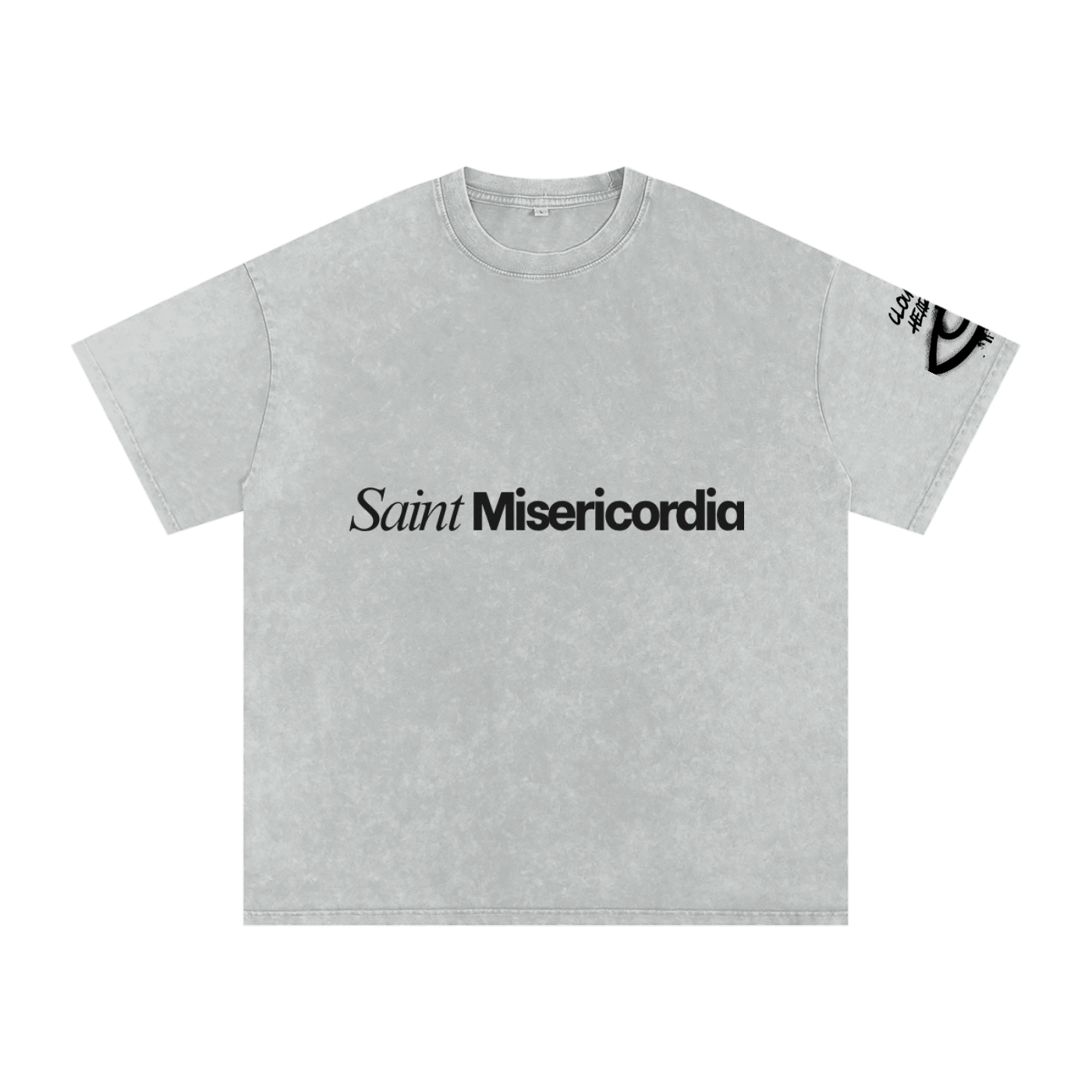 Snow Washed Oversized Cotton T-Shirt